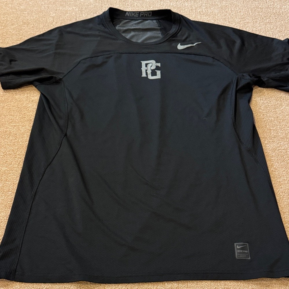 Nike Pro Men's PG Black Short Sleeve Baseball Performance Shirt